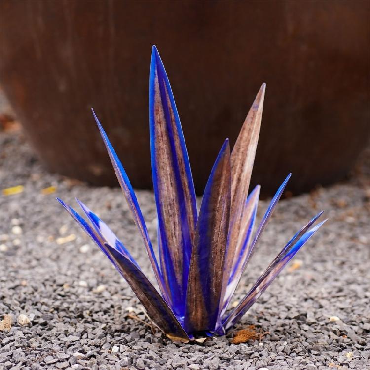 Tequila Sculpture Hand Painted Agave Plant Garden Ornament Outdoor Yard Stake