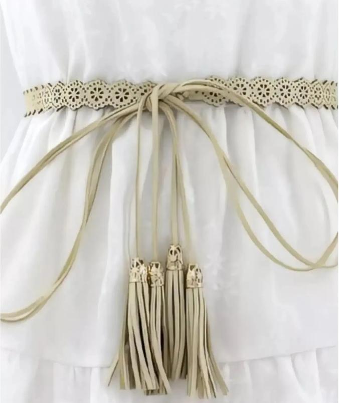 Beige Belt Casual Waist Belt for Women and Men