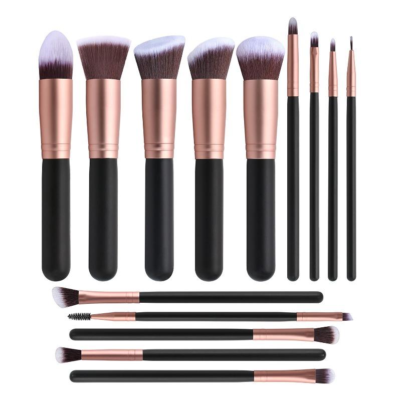 14 Makeup Brushes, Wooden Handles, Soft Hair, Eyeshadow Brushes, Blush Brushes, Brushes, Makeup Tools, In Stock