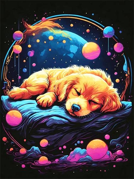 5D Diy Diamond Painting Dog Planet Full Square/Round Embroidery Mosaic Animals Starry Sky Home Decor