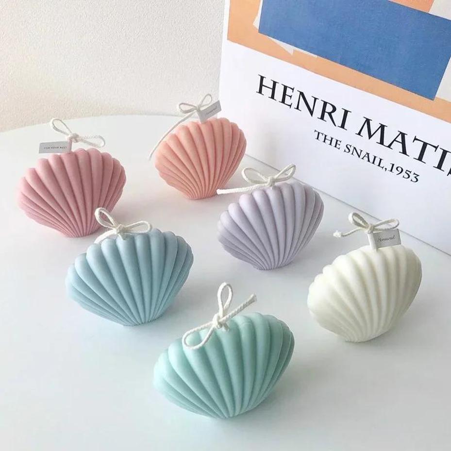 1 Pcs DIY Scallop Candle Mould Handmade Candle Mold Aroma Candle Mold Three-dimensional Scallop Shell Acrylic Mold