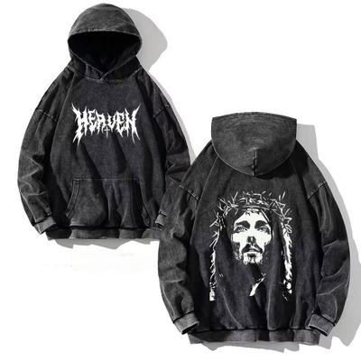 Vintage Skull Cross Print Men's Hoodies Daily Casual Pullover Spring And Autumn Long Sleeve Sweatshirt Women Oversized Top Clothing