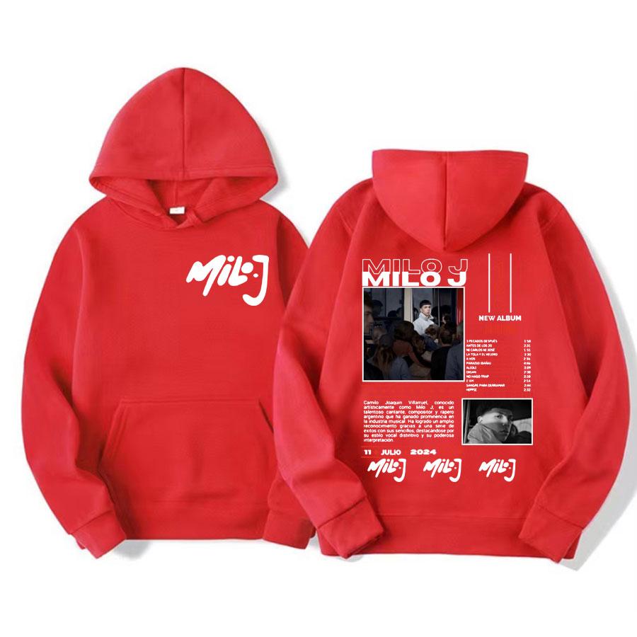Rapper Milo J 511 Music Album Tour Hoodie Harajuku Long Sleeve Aesthetic Sweatshirt Men Women Casual Fleece Autumn/Winter Hooded