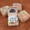 Retro-Style Faux PU Leather Sewing Box with Needle and Thread Set - Portable Household Essential Kit