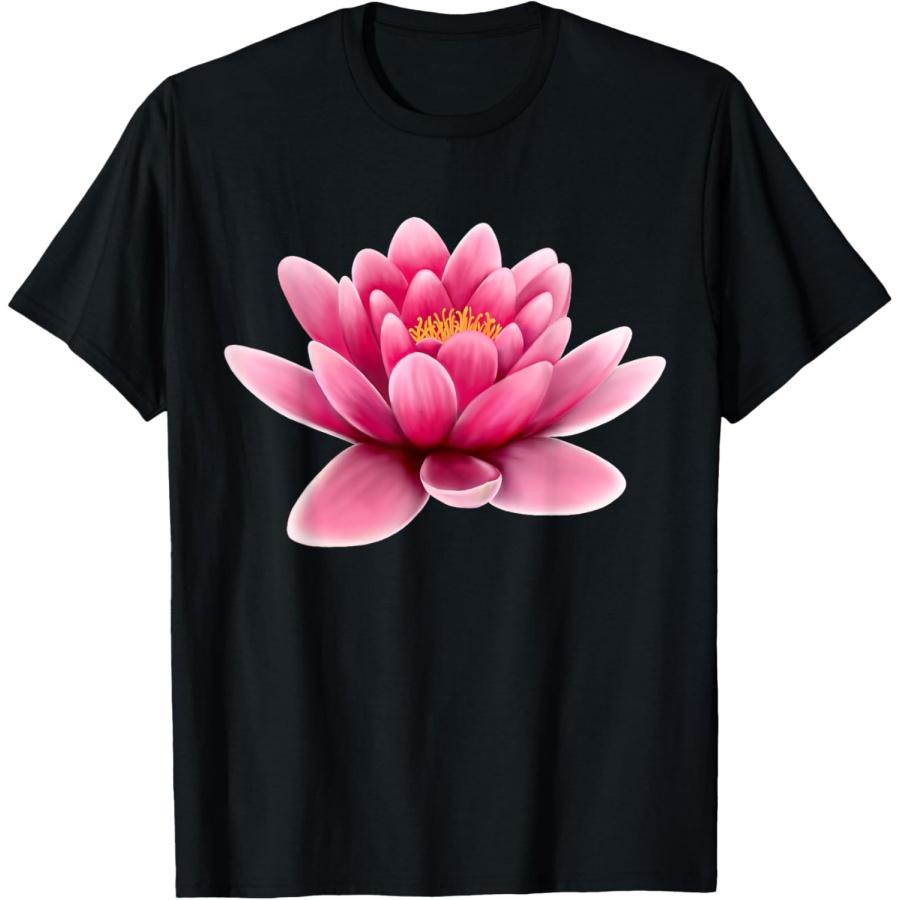 

Pink Water Lily Bloom T-Shirt XXXXXL чёрный