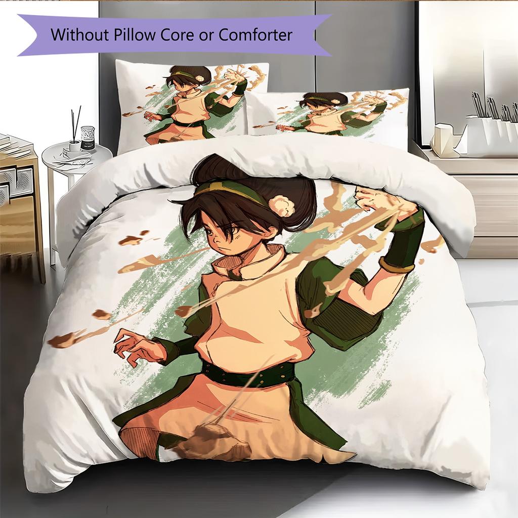 Toph Beifong  Pattern Bedding Quilt Set  Home Decoration  Gift (1 * duvet cover + 2 * pillowcase  without core)