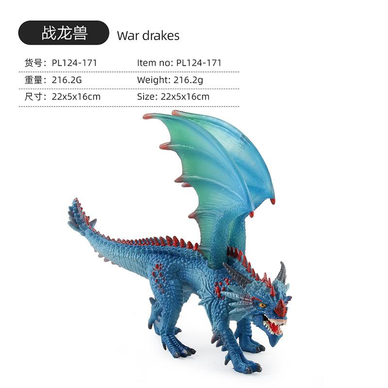 Simulated Animal Model Toy Ancient Mythology Warcraft Model Flying Dragon Lava Dragon Battle Dragon Beast Solid Figure Ornament
