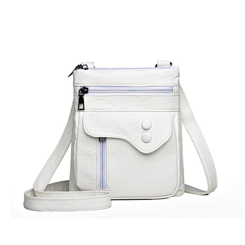 

Сумка для мобильного телефона, женская сумка через плечо, сумка через плечо, мягкая кожаная маленькая сумка, кошелек для монет белый