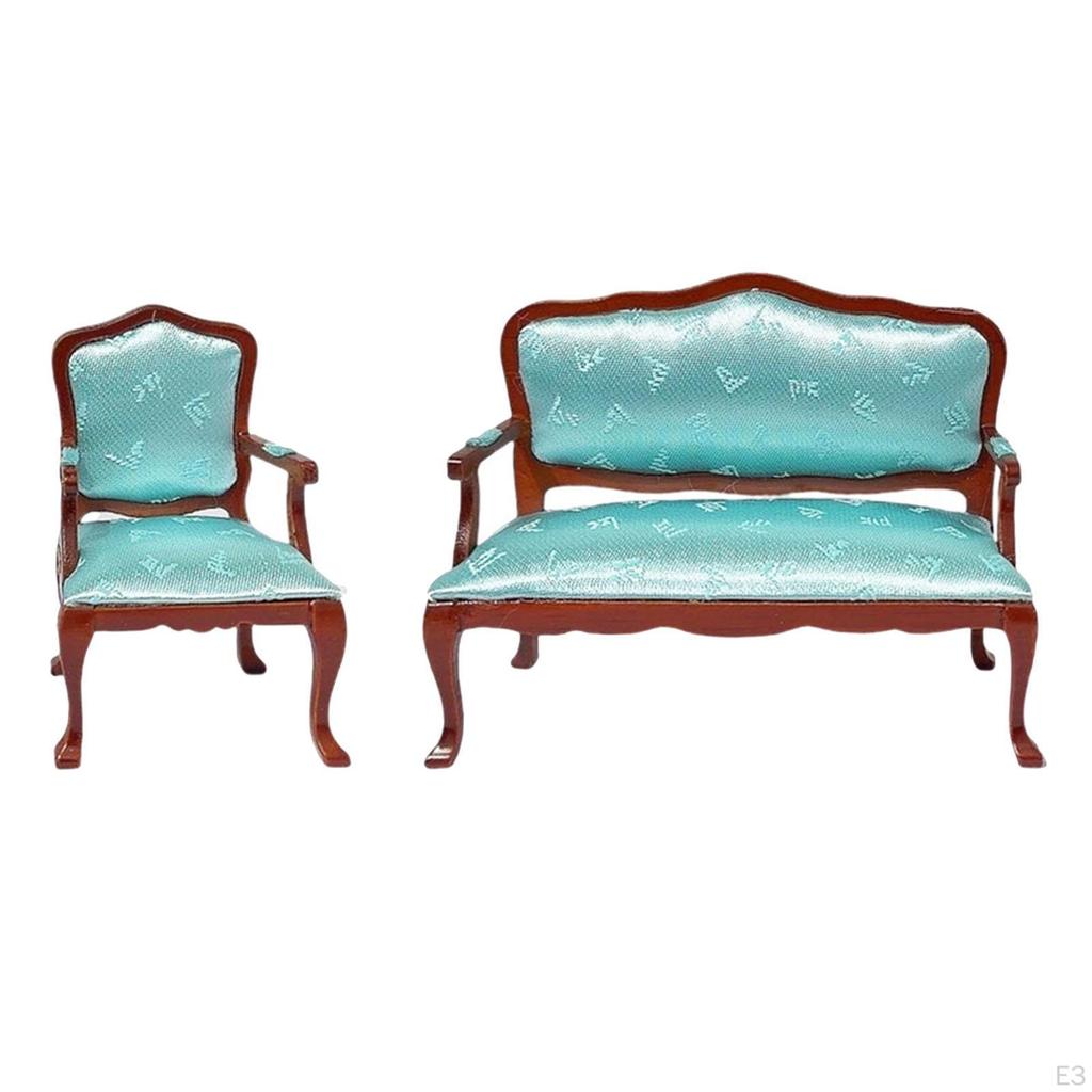 1/12 Dollhouse Furniture Chair Doll House Accessory Ornament Armchair Decorative