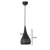 Metal Cut Hanging Light Ceiling Pendant Lamp, 6" Small, Black, Pack of 2
