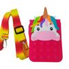 Push Bubble Toy Shoulder Bags Silicone Stress Relief Sensory Toy Storage Bag Fashion Shoulder Bag for Gift Children
