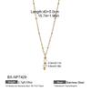 Elegant Y-shaped Gold Plated Natural Pearl Necklace, Stainless Steel, Colorfast, Fashionable and Versatile Clavicle Chain