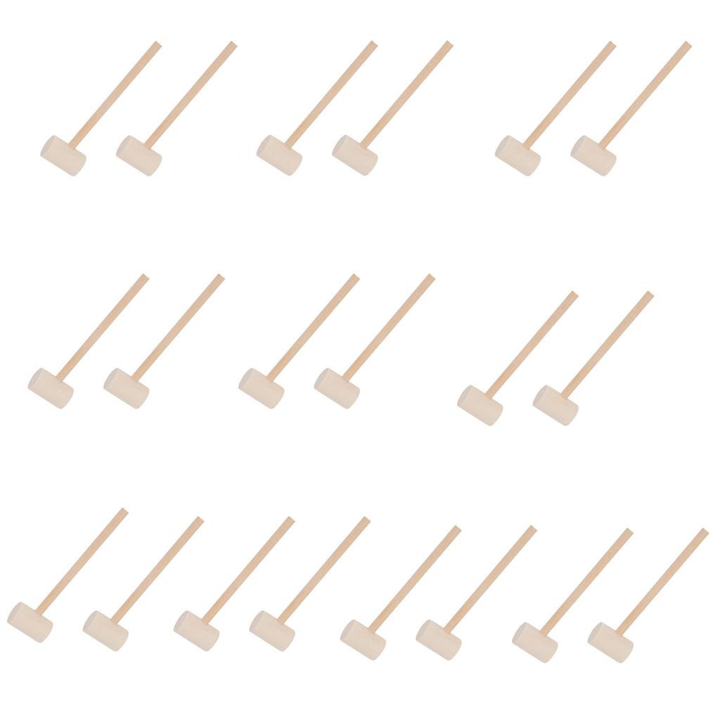 20 Peças Martelos de Madeira para Frutos do Mar de Chocolate Pequenos Malhos Brinquedo de Bater Martelo de Caranguejo para Crianças Meninos Meninas