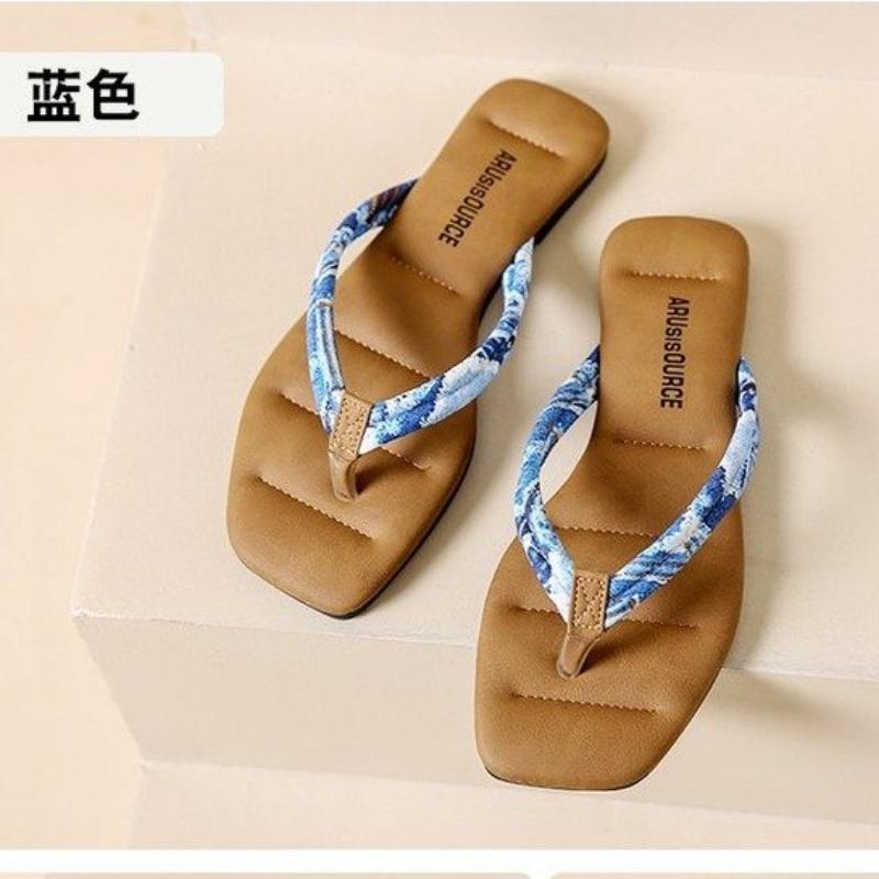 Large size flip-flops women's flat-bottomed flip-flops women's TEUM slippers