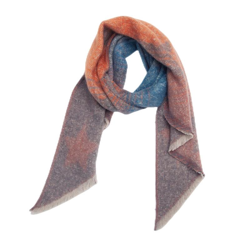 Diagonal Scarf Fashion Women Shawl Yarn Rhombus Shawl Circle Keep Warm