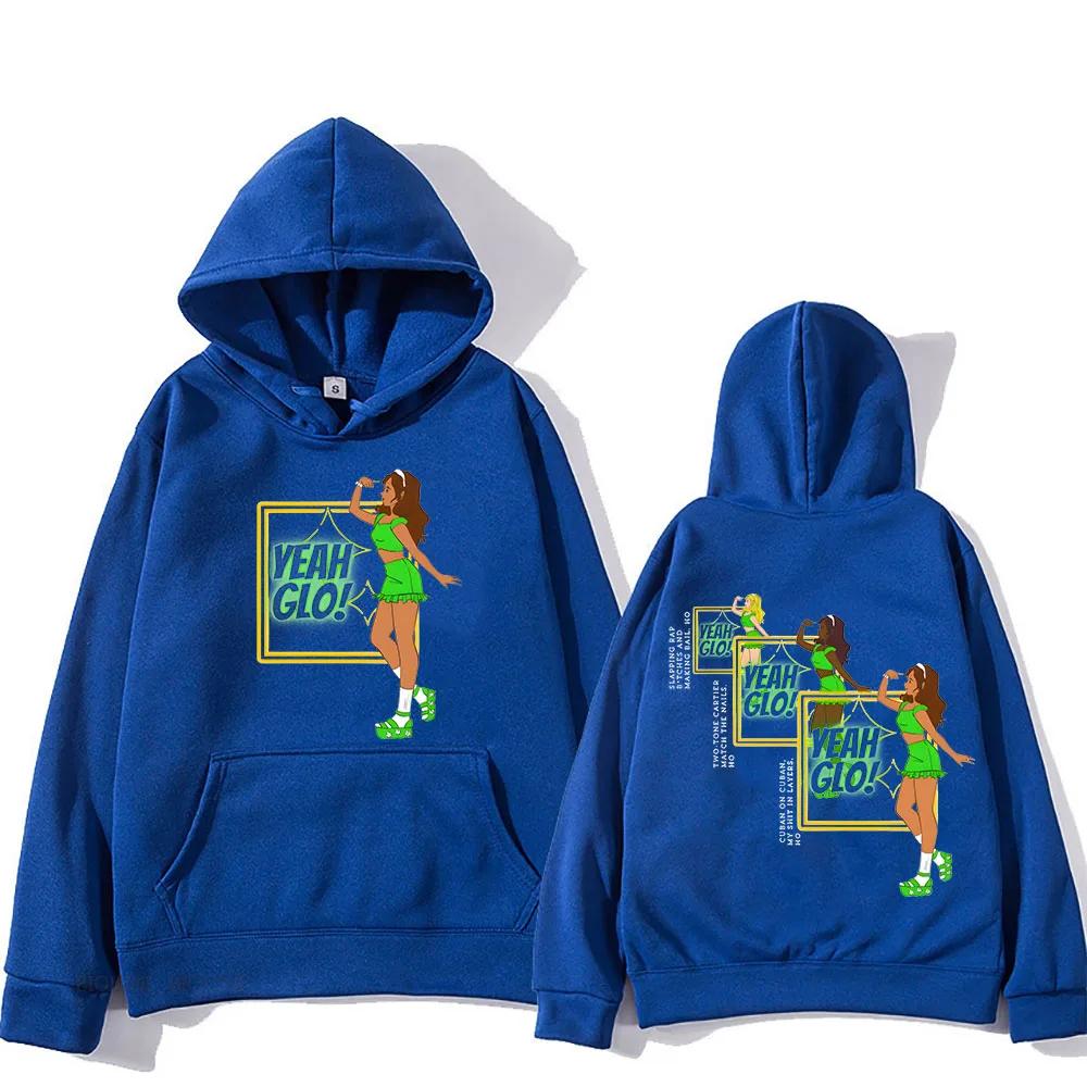 

GloRilla Hollon Толстовки с капюшоном и принтом на спине, Харадзюку, эстетика, Funko Pop, готика, повседневная одежда, Ropa Mujer, флис 3XL