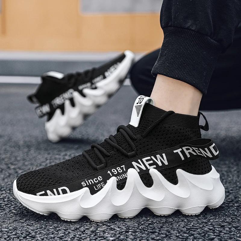 Men Outdoor Jogging Shoes Unisex Summer Casual Sneakes Chunky Breathable Women Thick Sole Non-Slip Zapatillas Botas Para Hombre