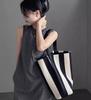 Striped Canvas Bag, Bucket Bag, Women'S Large-Capacity Niche Bag, Shoulder Large Bag, Women'S Bag, Tote Bag.