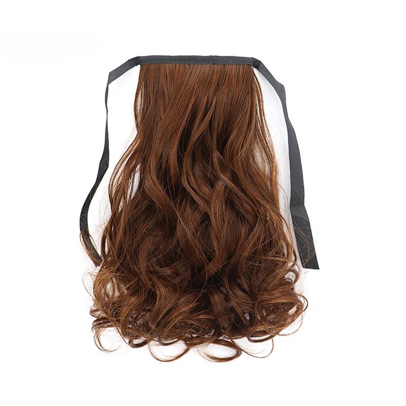 Женский пушистый длинный вьющийся синтетический хвостик накладной парик накладные волосы