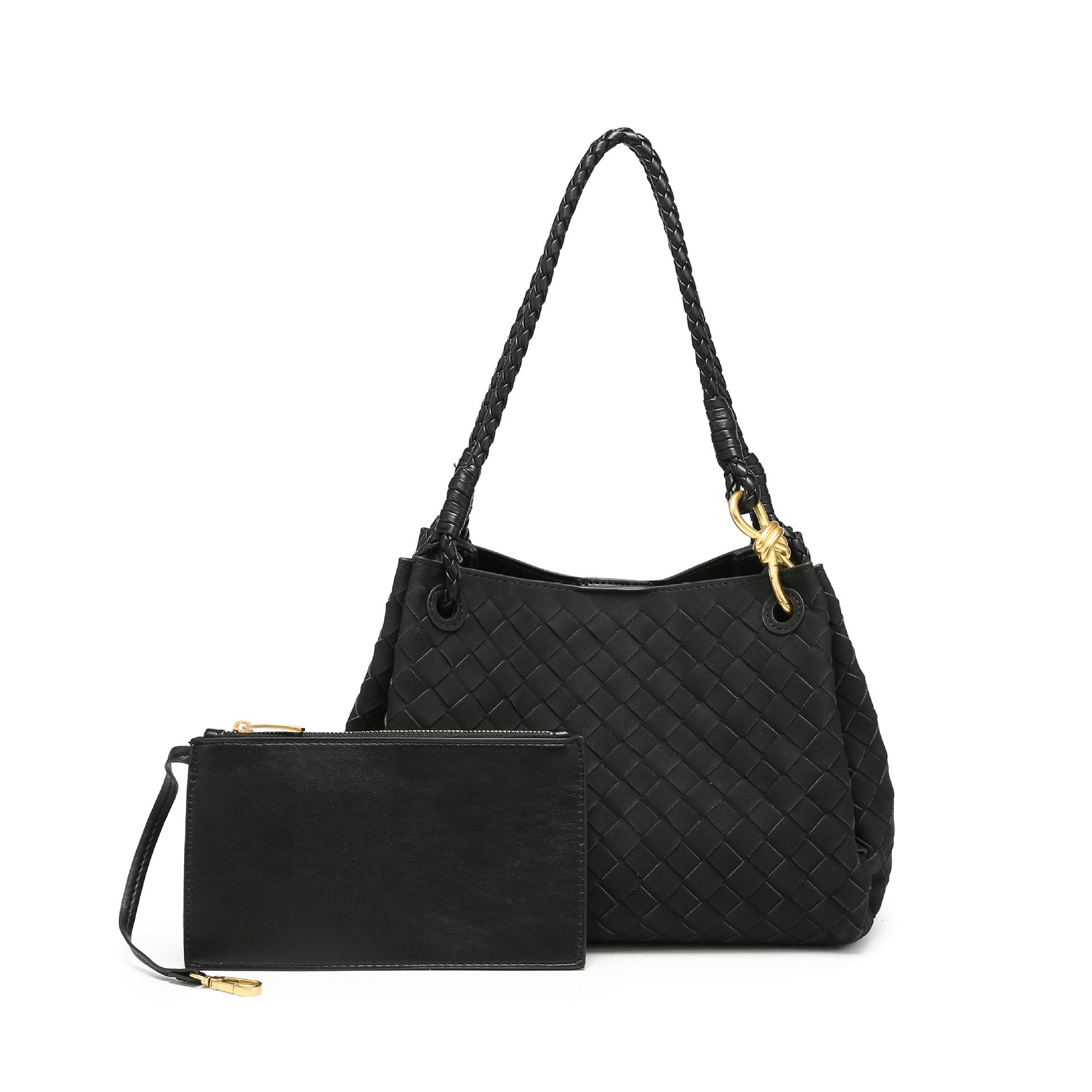 

2025 autumn and winter new matte leather medium parachute bag cross-border explosion hand-woven bag butterfly buckle messenger bag 29.5*17.5*18.5cm
