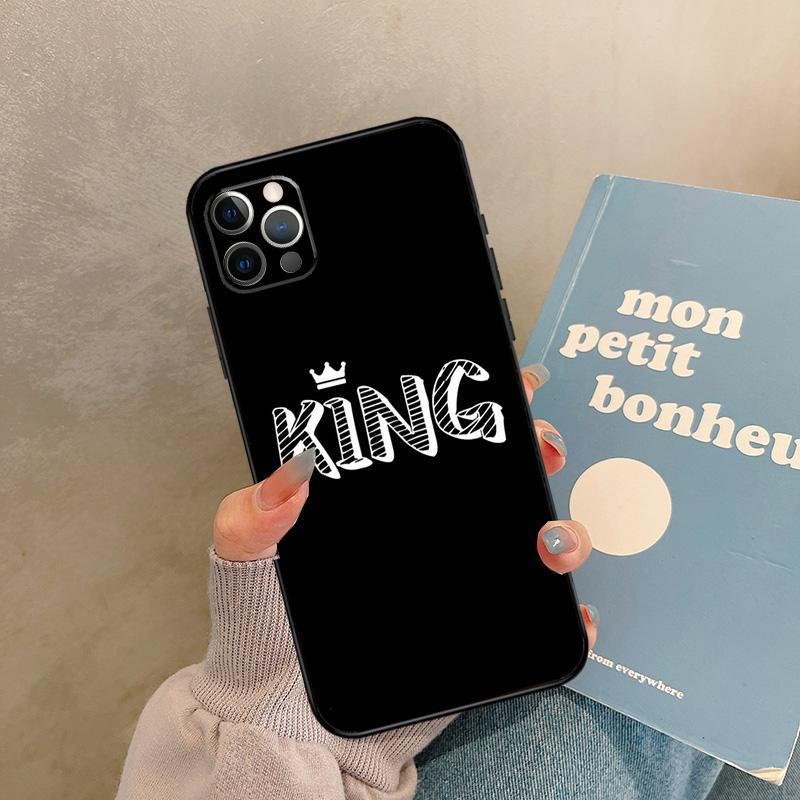 King Queen Art Case For iPhone 17 Air 13 16 15 11 12 14 Pro Max 13 mini XR 15 16 Plus 16e Back Cover Shell