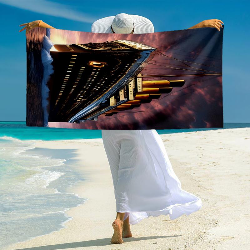 Titanic Fashion Beach Towel: Ideal for Summer Adventures Soft, Absorbent and Quick Drying Suitable for Swimming and Bathing