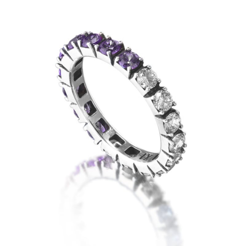 Anonymous Artisan Star Candy Half Ring- Purple