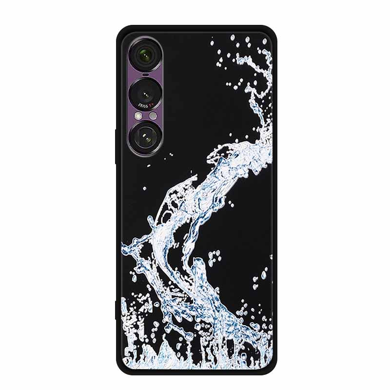 3D Emboss Case For Sony Xperia 1 VII 5G Case Flowers TPU Soft Silicone Back Cover For Sony Xperia 1 VII 2025 Phone Case XQ-FS54