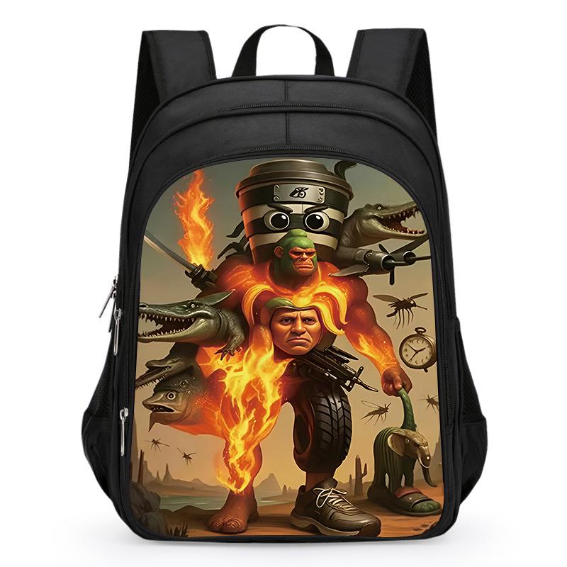 Drewniany Patyczak Plecak AI dla Chłopców, Klasy 1-3