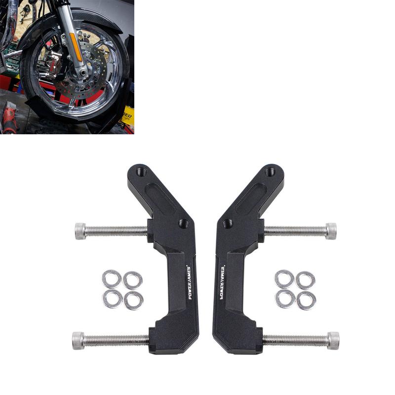 2PCS 108mm/4.25 Brake Caliper Mounting Bracket Adapter For Harley Touring Dyna FXLRS 2000-Later