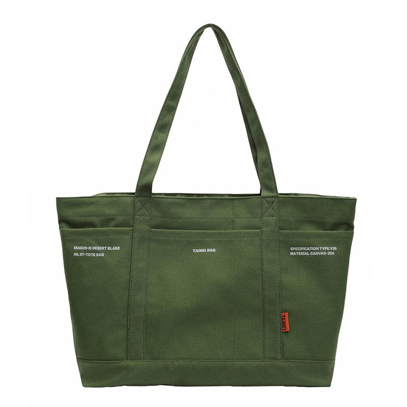 Canvas bag large capacity new casual fashion tote bag Japanese literary niche commuter shoulder bag