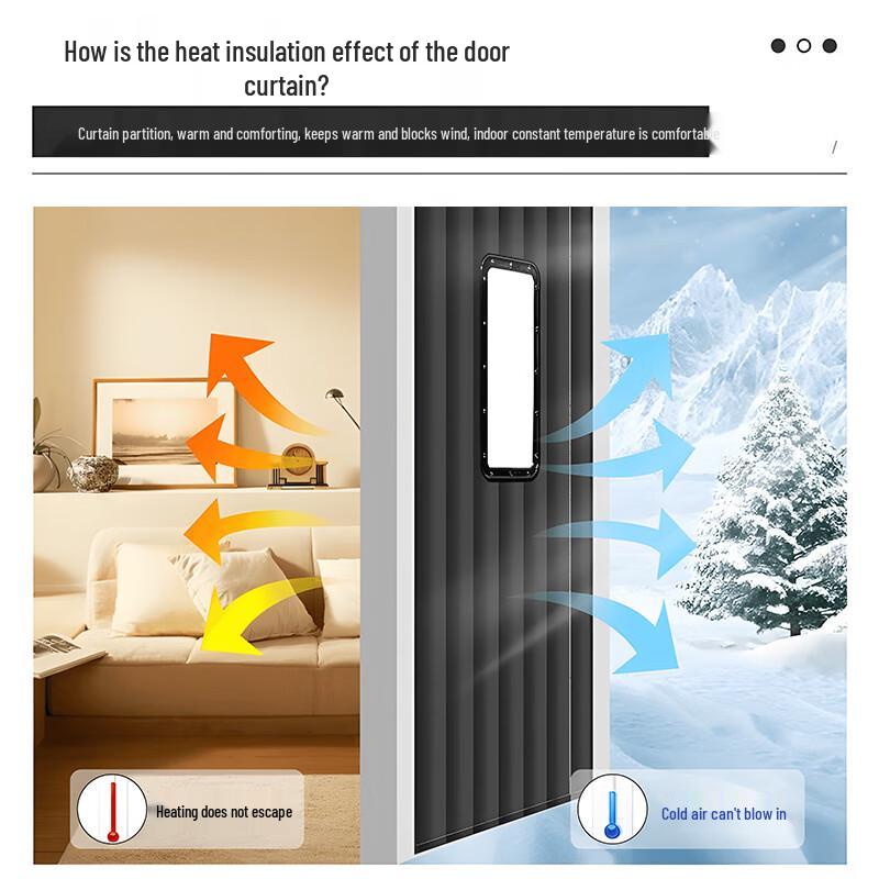 Zhanfu Thickened Windproof Thermal Oxford Cloth Door Curtain 0.7x2.3m