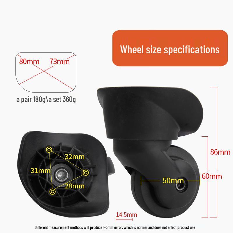 Universal Trolley Suitcase Replacement Wheels - Luggage Repair Accessories