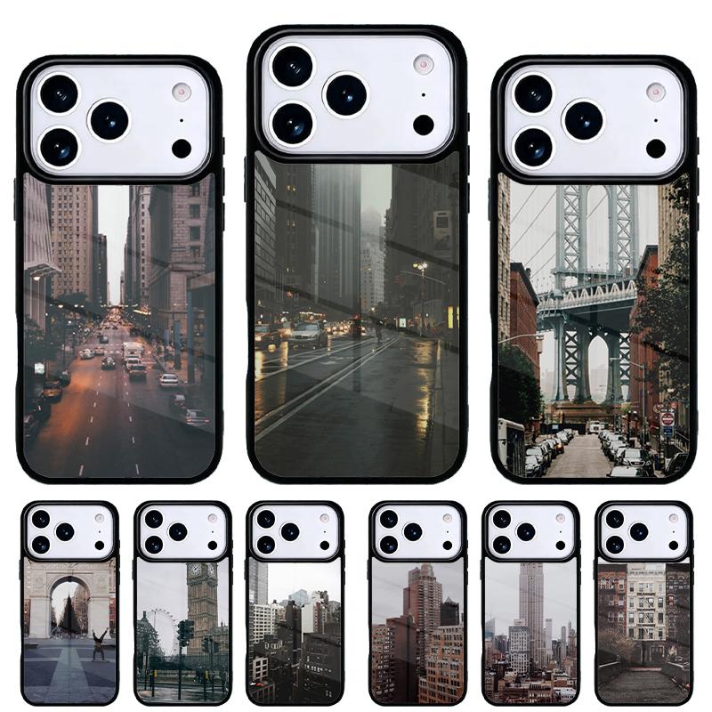 city pale Phone Case for iPhone 17 16 15 14 13 Pro Max Back Cover for 12 11 Pro Coque