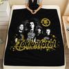 1PC Tokio hotel Print Flannel Blanket, High quality All Seasons, Home Decor, Warmth and Comfort, Perfect for Christmas Gifts