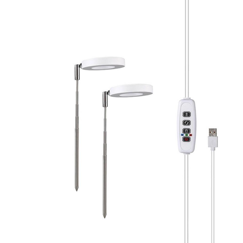 Höhenverstellbare LED Pflanzenwachstumslampe 1/2/3/4 Köpfe Decken-Wachstumsringlampe Sukkulente
