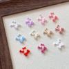 50 Buc. Minimalist Mini Fundițe Rășină Farmece Unghii 3D Culoare Solidă Fundițe Dulci Decorațiuni Artă Unghii Pentru Bricolaj Agrafe de Păr Modele Unghii Bricolaj