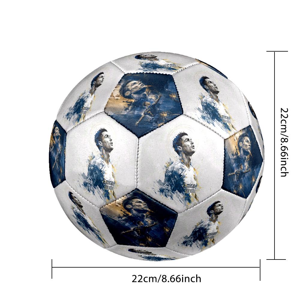 Cr7 Soccer Poster Size 5 Soccer Ball Machine Sewn Indoor/Outdoor Training and Matches Perfect Gift for Sports Enthusiasts