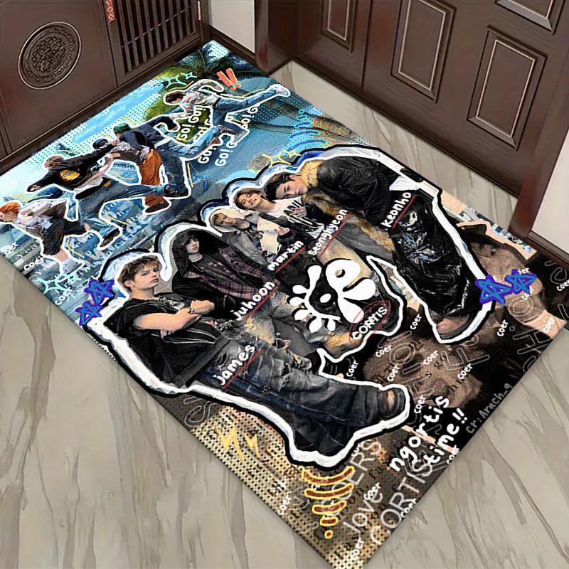CORTIS Kpop Carpet Rug for Living Room Bedroom Home Sofa Decoration,Kids play Non-slip Floor Mat