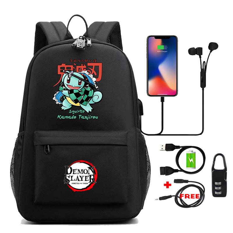 Anime Bookbag Teenage Backpack Cartoon Printing Laptop Bagpack Back To School Rucksack School Bags for Boy Girl Unisex Mochilas