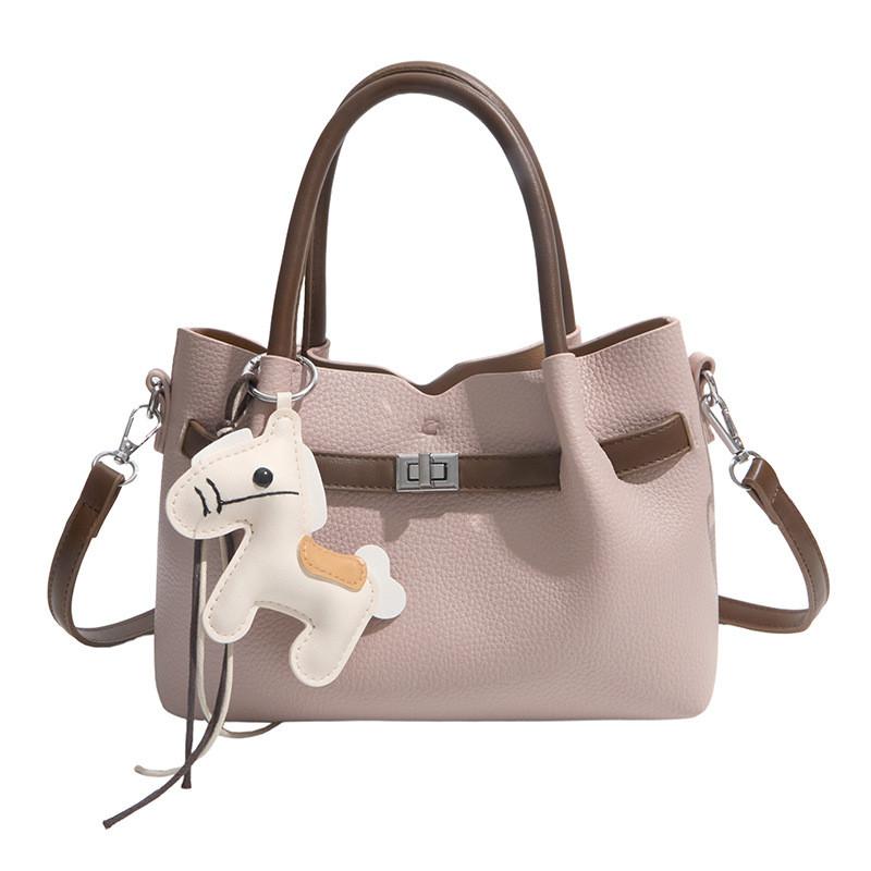 Pu Womens Tote Bag With Top Stitching Casual Crossbody For Daily Use