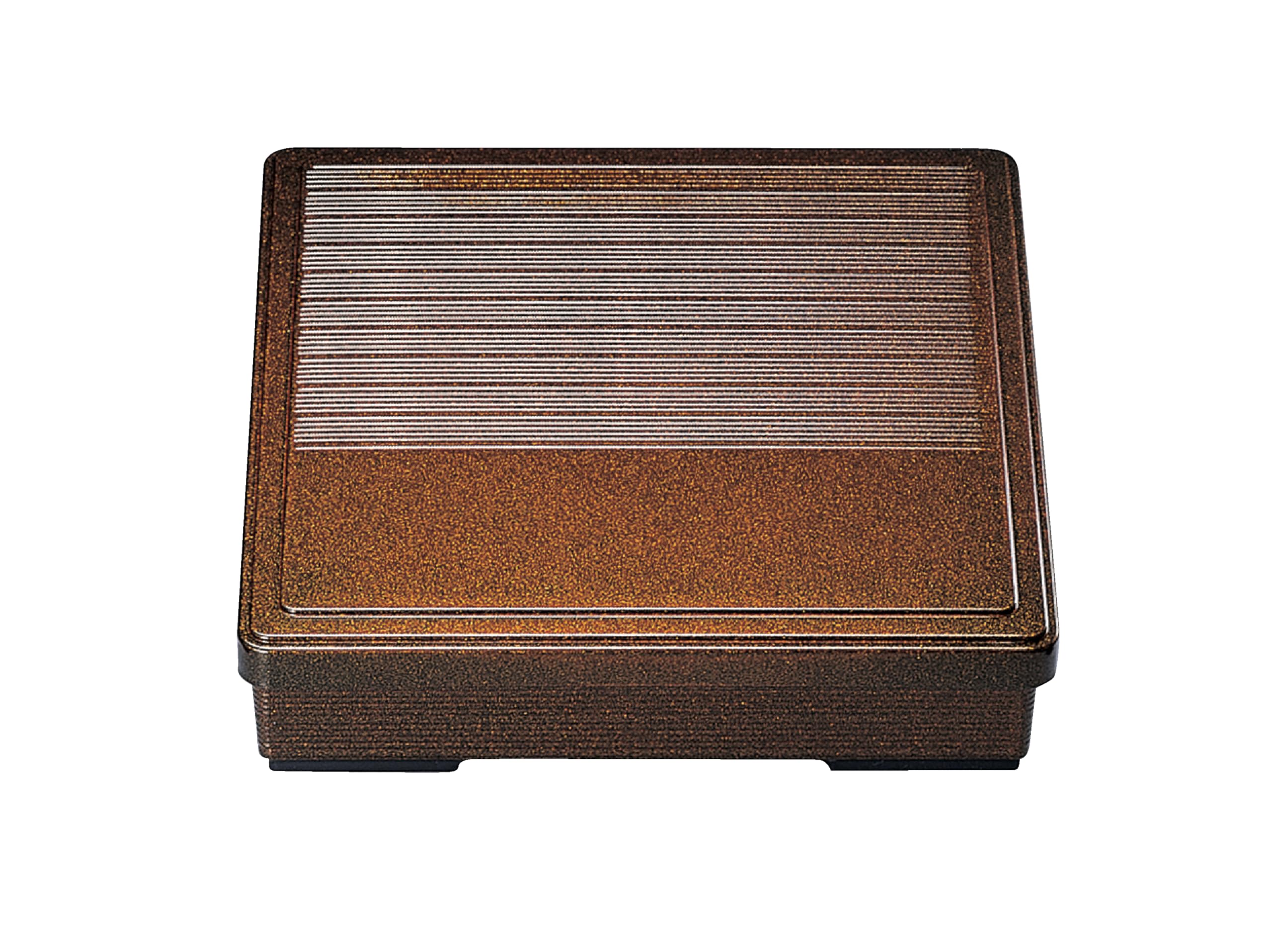 

Квадратный бэнто-бокс Wakaizumi с золотистым перламутровым покрытием и черным лаком, лакированные изделия, 8-дюймовая отделка. (F-1-50, F-1-59A)