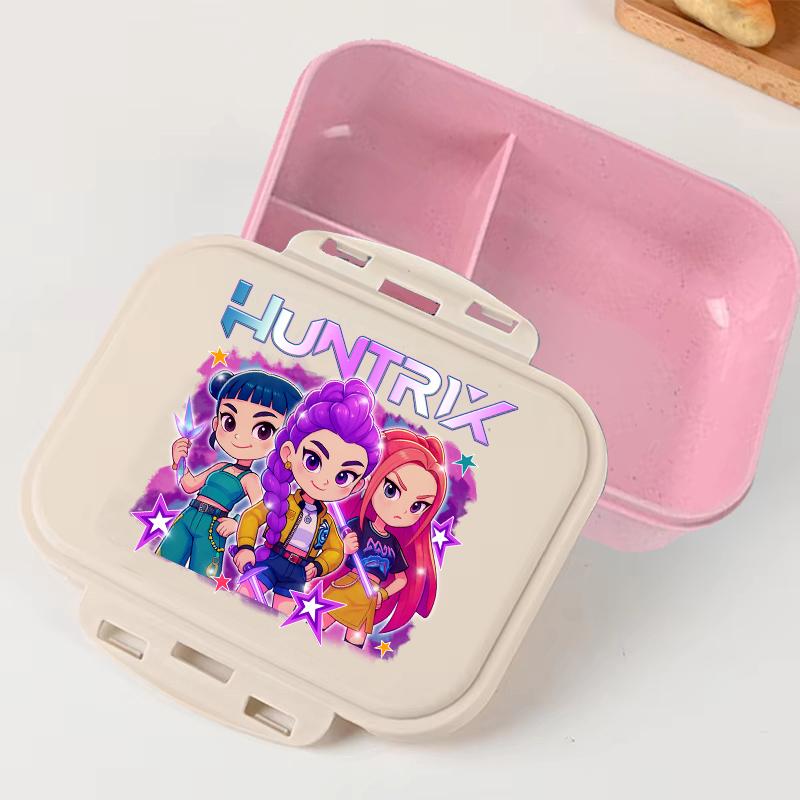 Portable Office Pink kpop Lunch Box Anime Food Storage Containers for k Pop School Picnic Lunchbox Office Dinner Case Gift
