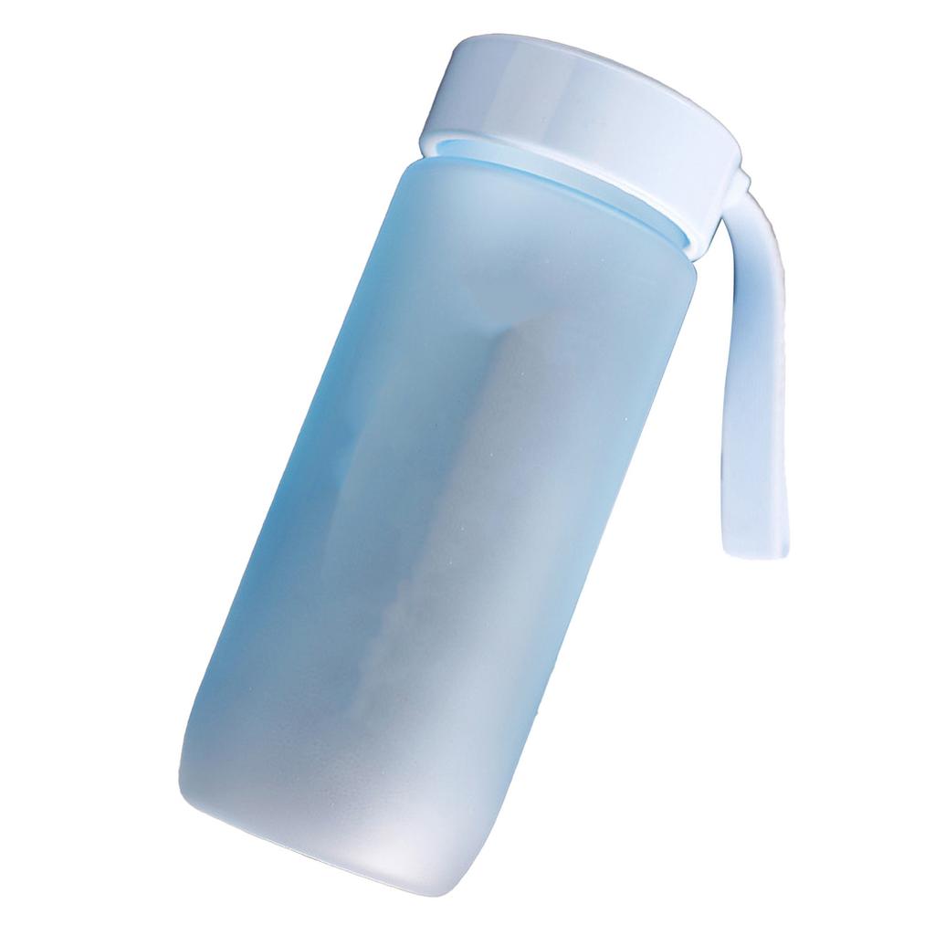 Plastic Water Bottle 600ml Leakproof Matte Reusable Sports Water Bottle with Carry Strap for Fitness Gym School Travel