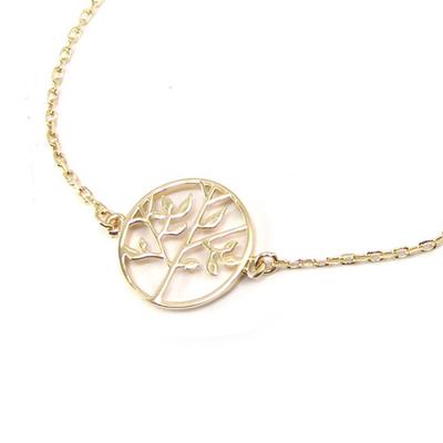 [K3434] - Vergoldetes Armband „Baum des Lebens“