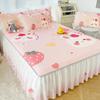 Ice Silk Latex Three-Piece Set of Summer Sleeping Mat Bed Skirt Summer Foldable Air Conditioner Soft Mat Fresh Bedspread Bedding