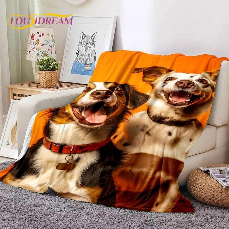 

Cute Dog Samoye, Chihuahua, Husky, Koki Cartoon Soft Blankets,Keep Warm Flannel Throw Blanket for Picnic Beds Sofa Home Bedroom 75x90cm