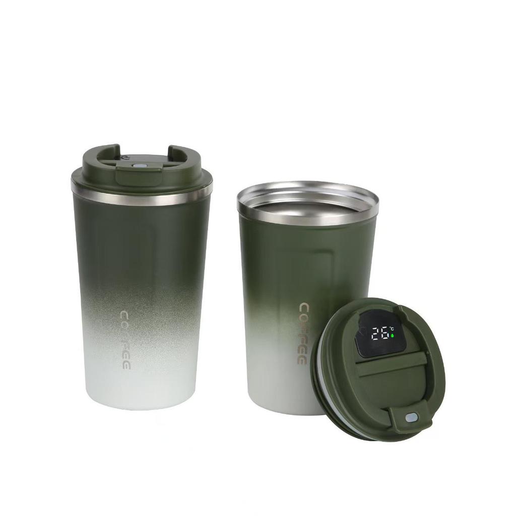 Large Capacity 304 Stainless Steel Coffee Cup with Silicone Sleeve - Double-Wall Vacuum Insulated Travel Mug