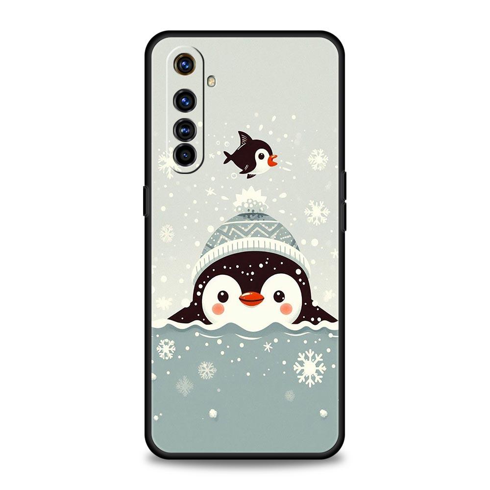 Penguin Kawaii Cute Phone Case For Realme 13 12 10 9 8 7 GT3 GT5 GT2 Pro Plus 5G C21 C25 C35 GT Neo 2 3 3T 5 Cover