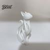 PLA Cat Sculpture 3D Printed Hollow Figurine Modern Black White Kitten Statue